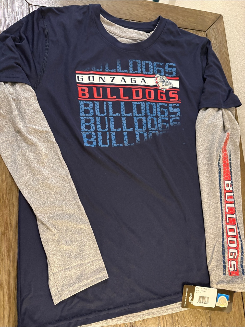 NWT Lot of 2x [Gen2] Gonzaga Bulldogs NCAA Performance Shirts Youth L (14/16) - Picture 4 of 14